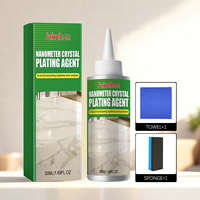 Agent de placage cristallin nanométrique Jakehoe 50ml, kit de revêtement protecteur nano pour surfaces en marbre, carrelage et pierre, avec serviette et éponge