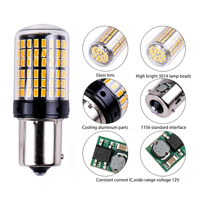 Ampoule LED automobile JHS 3157 pour voiture et camion, 1156 1157 T20 3014 144SMD, sans erreur Canbus, pour clignotant, frein, feux arrière, marche arrière et feux de stationnement