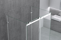 Cabine de douche à vapeur extérieure de haute qualité, design coulissant sans clips, verre de 8 mm d'épaisseur, plateau rectangulaire, cadre en aluminium, utilisation hôtelière