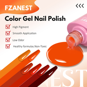 FZANEST <span class=keywords><strong>Automne</strong></span> Hiver Couleurs Gel Vernis À Ongles Ensemble <span class=keywords><strong>Automne</strong></span> Mode Jaune <span class=keywords><strong>Orange</strong></span> Citrouille Brunâtre Soak Off Vernis À Ongles Salon Vernis - Product Image 2
