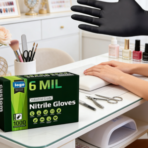 Gants industriels <span class=keywords><strong>en</strong></span> nitrile jetables de 6 mil avec surface texturée pour les mécaniciens et les techniciens <span class=keywords><strong>en</strong></span> réparation <span class=keywords><strong>électronique</strong></span> - Product Image 1