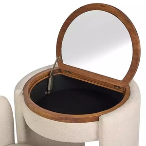 Tocador moderno con tapa abatible para espacios pequeños, con silla, espejo y mesa de maquillaje rosa, mueble de <span class=keywords><strong>dormitorio</strong></span>, venta al por mayor. - Product Image 6