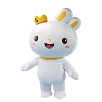 Costume de mascotte lapin dessin animé personnalisé pour tenues de défilé représentations sur scène campagnes publicitaires de Pâques publicités gonflables