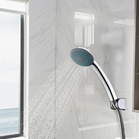Douche à main en ABS chromé pour une expérience spa, écologique, moderne, facile à nettoyer, avec jet massant effet pluie, fixation murale, pour hôtel