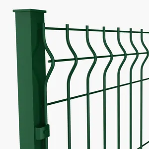 Panel de malla de alambre de hierro curvado 3D para jardín, valla de seguridad,