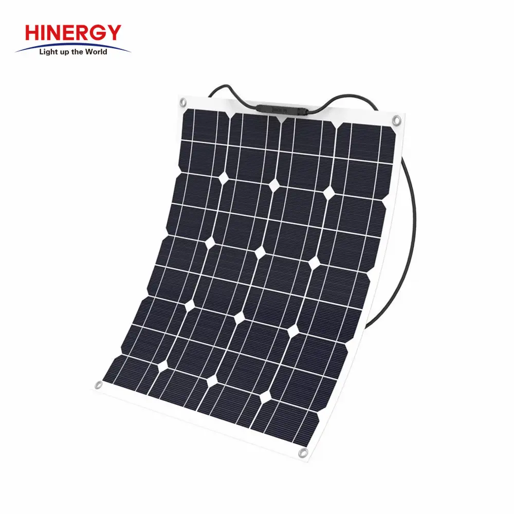 Kit de panneaux solaires flexibles 50w 12v, cellule, pour camping-car, pièces détachées