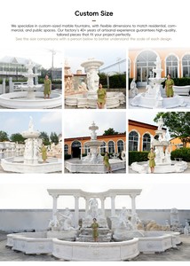 YOUFINE <span class=keywords><strong>Fontaine</strong></span> d'eau classique grande taille en marbre naturel sculpté à la main, style <span class=keywords><strong>Trevi</strong></span>, pour parc, manoir et aménagement paysager - Product Image 6