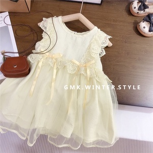 Vestido de Princesa con Volantes y Lazo para Niñas Pequeñas, Ideal para Fiestas de Verano y Uso Diario Informal - Product Image 4