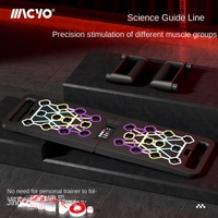 Macyo Multifonctionnel Portable Pliable Push up Board Digital Push-Up Bracket Board Intelligent Counting Pull Rope
