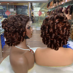 Perruque Funmi Super Double Drawn, perruques bouclées rebondissantes en cheveux vierges bruts, perruques en cheveux humains avec fermeture en dentelle 5x5 - Product Image 1