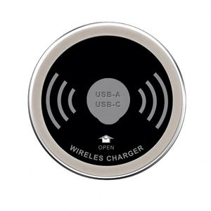 15 W Nhanh Chóng <span class=keywords><strong>Qi</strong></span> Sạc Không Dây 60 Mm Nhúng Máy Tính Để Bàn Không Dây Sạc Nhanh Văn Phòng Bàn Gắn Nhúng Sạc Pad - Product Image 2