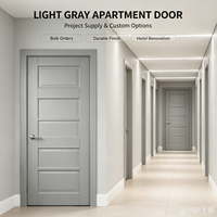 Portes intérieures modernes apprêtées sur mesure, finition apprêt blanc, avec support technique en ligne 24h/24 pour la rénovation de maisons