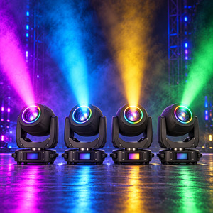 ไฟไฮบริดแบบเคลื่อนย้ายได้ 200W LED Beam Spot Wash 3-in-1 พร้อมวงแหวน Halo ซูม โกโบส ปริซึม - Product Image 4