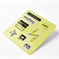 Pegatinas de Vinilo Personalizadas, Recortadas, Holográficas, con Resina Epoxi, Etiquetas de PVC con Diseño de Dibujos Animados, Adhesivas, Impermeables, con Logotipo Personalizado