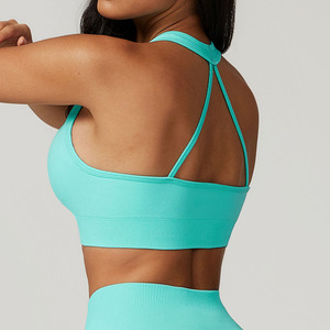 <span class=keywords><strong>Soutien</strong></span>-<span class=keywords><strong>gorge</strong></span> de sport sans bretelles pour femmes, style personnalisé, pour le yoga, avec coussinets amovibles, logo avant écologique, entraînement de fitness en salle de sport - Product Image 5