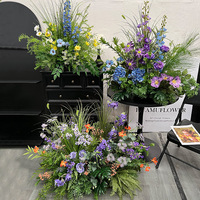 Décoration Florale Artificielle Finie pour Mariage, Composition Florale de Sol pour Fête et Événements