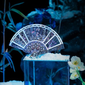 Ventaglio Pieghevole in Metallo con Intarsio in Madreperla e Stampa UV 3D, Stile Cinese, Modello Artistico Decorativo, Regalo per Adulti e Bambini - Product Image 2