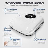 Climatiseur de toit professionnel 12V 24V à profil bas pour camping-car, camion, fourgonnette, cabine de couchage