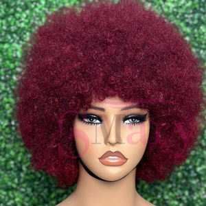 Cheap 250% Density Short <strong>Afro</strong> Kinky Curly Human Hair <strong>Wigs</strong> 12A Grade Double Drawn Raw Brazilian Glueless <strong>Wigs</strong> for Black Women - Product Image 4