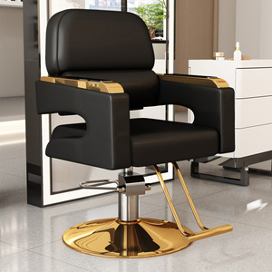 Sillón de Peluquería Metálico de Alta Gama para Corte, Permanente y Tinte, Giratorio 360 Grados/Reclinable, Estilo Vintage Europeo - Product Image 4