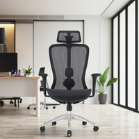 Chaise de bureau moderne en maille à dossier haut avec support lombaire réglable accoudoir réglable ordinateur de luxe exécutif pivotant ergonomique