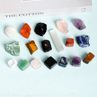 Pierres de cristal de quartz clair, douze constellations, forme irrégulière naturelle, ensemble de pierres gravées pour cadeaux de Noël