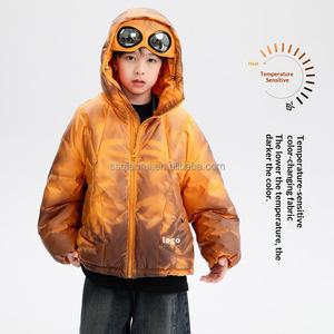 Veste coupe-vent thermochromique légère pour garçons OEM, veste changeante de couleur, veste réactive à la chaleur, imperméable, réactive à la chaleur - Product Image 2