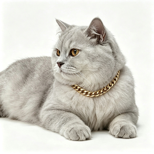 <span class=keywords><strong>Collier</strong></span> pour <span class=keywords><strong>chat</strong></span> en acier inoxydable plaqué or 18 carats, chaîne cubaine, résistant à l'eau, mignon, cadeau pour animal de compagnie, pour un usage quotidien. - Product Image 1