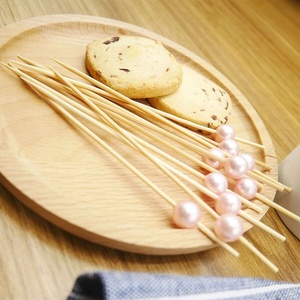 Xiên Trang Trí Ngọc Trai Màu Hồng Acrylic Xiên Tre Cocktail Pick Stick - Product Image 4