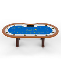 YH Casino Qualité H Jambes Personnalisé Étanche Poker Tapis Ovale Texas Poker Table