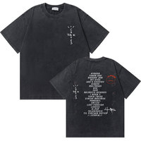 T-shirt graphique à manches courtes, design vintage cactus, respirant, style rap, hip-hop Utopia, unisexe, pré-lavé, pur coton 280g