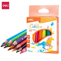 Crayons de couleur de papeterie de haute qualité Deli EC09900 Crayons de couleur Papeterie scolaire