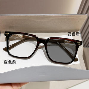 SS1010ビンテージTR90フレーム遠視老眼メガネスクエアフォトクロミック多焦点リーディングメガネ男性女性用 - Product Image 1