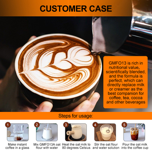 <span class=keywords><strong>Leche</strong></span> de <span class=keywords><strong>Avena</strong></span> Instantánea en Polvo AMULYN Food <span class=keywords><strong>Barista</strong></span> para Café Latte GMFO13A, Sensación Cremosa en la Boca, Enzimólisis, Hidrolizada, a Base de Plantas, en Botella - Product Image 2