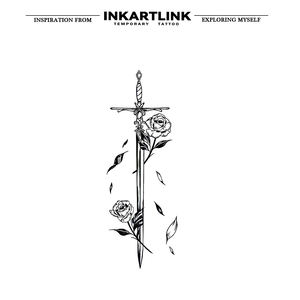 Tatuaje Temporal de Jugo de Rosa Espada, Duración de 15 Días, Resistente al Agua, Diseño Floral Medieval, Semipermanente, Suministro al por Mayor - Product Image 3