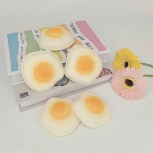 Kawaii <b>Squeeze</b> Toy PU Material Simulate Fried Egg Squishy Slow Rebound Stress Relief Toy for Kids Teens Adults - Product Image 3