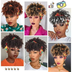 Perruque courte bouclée parfumée et charmante J299 en fibre synthétique pour changer de coiffure, convient à toutes les formes de visage - Product Image 2