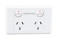 YUHE Prises murales doubles standard australien avec interrupteurs PC et ports de charge USB 10A 250V 4 prises blanches Installation facile