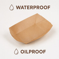 Boîtes en papier kraft en forme de bateau, barquettes alimentaires jetables en gros, personnalisables, de qualité alimentaire, résistantes à la graisse, pour frites et nachos, vente en gros
