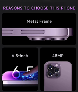 I16ProMax 5G Smartphone ultime prestazioni con punteggio Antutu 500000 + 12GB RAM Dual Sim Card 256 Storage GB per compiti pesanti - Product Image 3