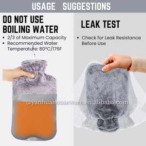 <span class=keywords><strong>Bouillotte</strong></span> avec housse <span class=keywords><strong>pour</strong></span> soulager les crampes menstruelles, les douleurs au cou et aux épaules, et les tensions des mains et des pieds – Thérapies chaudes et froides - Product Image 2