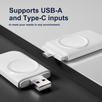 Station de charge magnétique sans fil 3-en-1 rapide pour voyage, compatible iPhone 17/16 et iWatch avec USB-A et Type-C