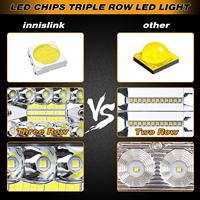 Barre lumineuse LED de travail pour voiture 60W 4 pouces, lampe de conduite pour tout-terrain, bateau, tracteur, camion, 4x4, SUV, phare antibrouillard, accessoires de voiture