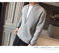 Cardigan tricoté européen pour homme, coupe ajustée, chaud, best-seller transfrontalier, vente en gros usine