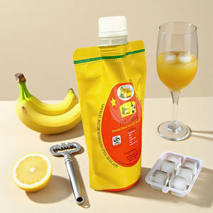 Sacs à bec de poche en matériaux de qualité alimentaire Bec centré en PE réutilisable anti-fuite pour boisson en gelée en relief avec thermoscellage - Product Image 5