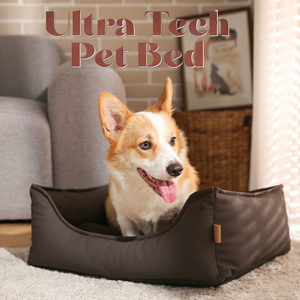 Échantillons gratuits, grand lit rectangulaire de luxe en cuir PU résistant à la mastication pour <span class=keywords><strong>chien</strong></span>, <span class=keywords><strong>matelas</strong></span> imperméable pour <span class=keywords><strong>gros</strong></span> <span class=keywords><strong>chien</strong></span>, fabriqué en usine - Product Image 2