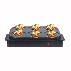 เครื่องทำแพนเค้ก6กะทะไฟฟ้าสำหรับทำอาหารเช้าใช้ในบ้านและโรงแรม1000W แหล่งพลังงานสำหรับบาร์บีคิวและไข่ - Product Image 1
