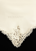 Vente en gros MERRACHI Foulard carré bandana à bord picoté, grande taille, en viscose premium, élégant et luxueux