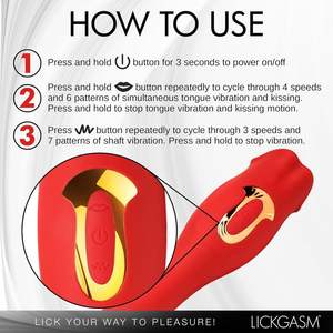 ויברטור לנשים 10 צרפתית מתנשקים דפוסי & רוטט הלשון רוז ויברטור דילדו צעצועי מין מעסה עבור נשים לשון clitoral clitoral - Product Image 3