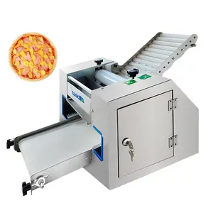 Mesin penggulung adonan piza komersial elektrik, rol piza untuk penggunaan komersial rumah